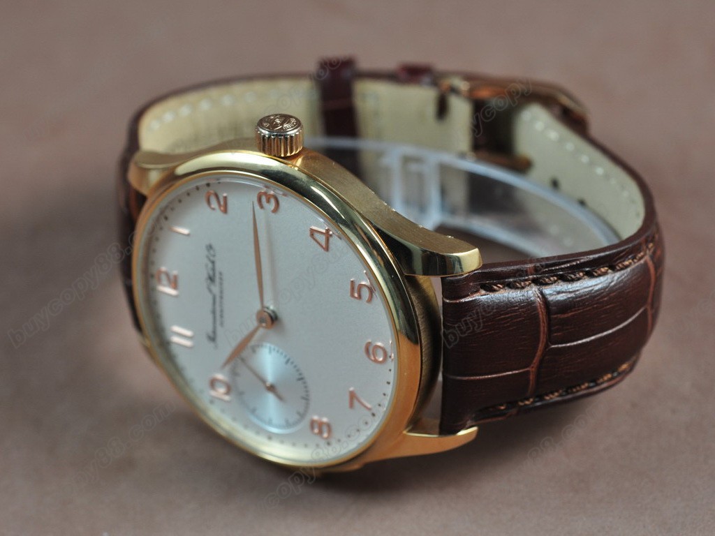 IWC【男性用】Portugese Handwind RG/LE White Asia 6498手上鏈搭載0