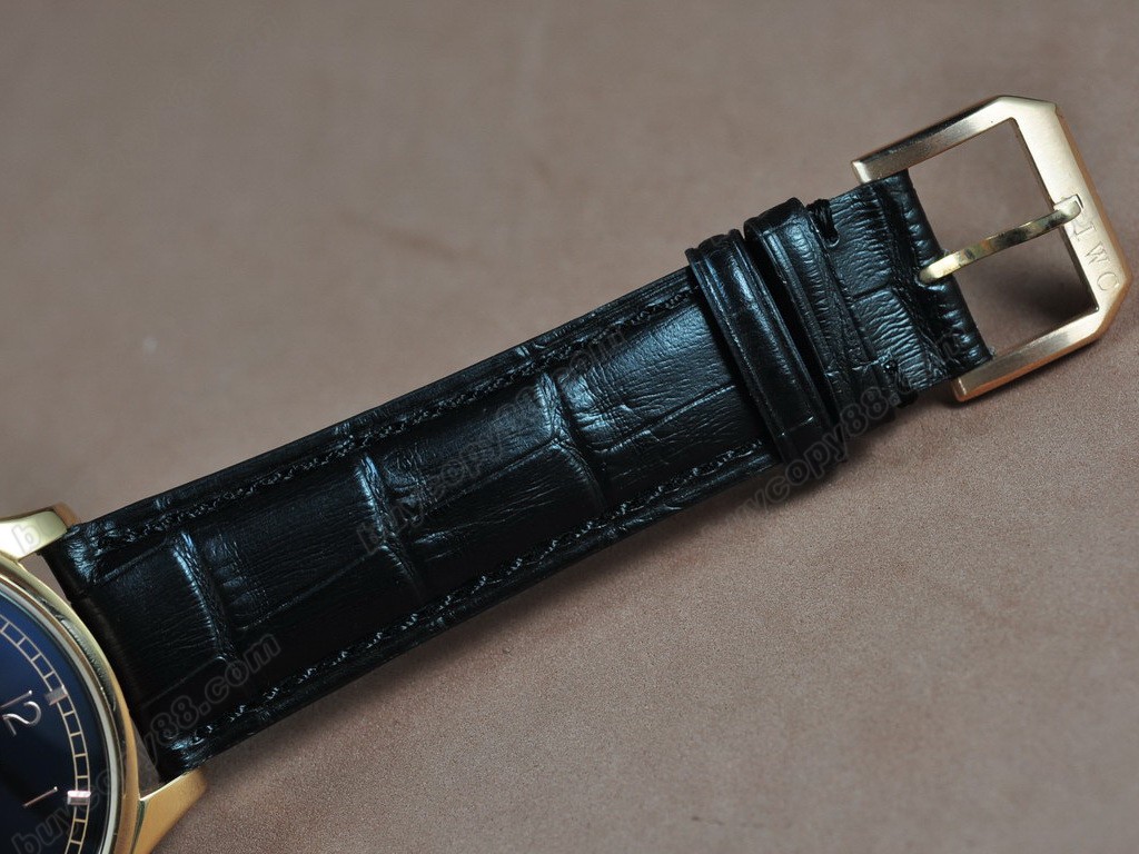 IWC【男性用】Portugese Handwind RG/LE Black Asia 6498手上鏈搭載5