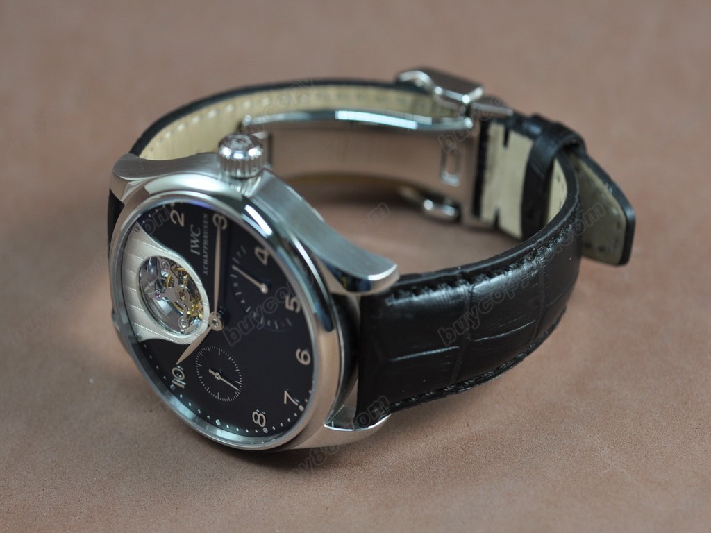 IWC【男性用】Portugese Mystere Tourbillon SS/LE Black 手上鏈搭載0