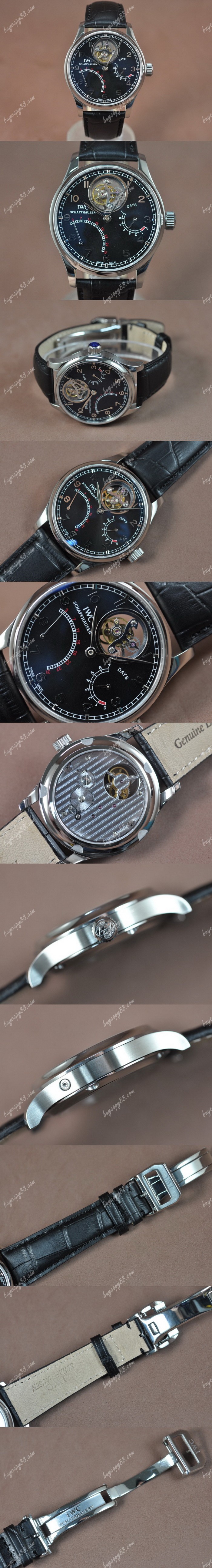 Iwc Portugese Mystere SS/LE Black dial Tourbillon Manual陀飛輪錶0