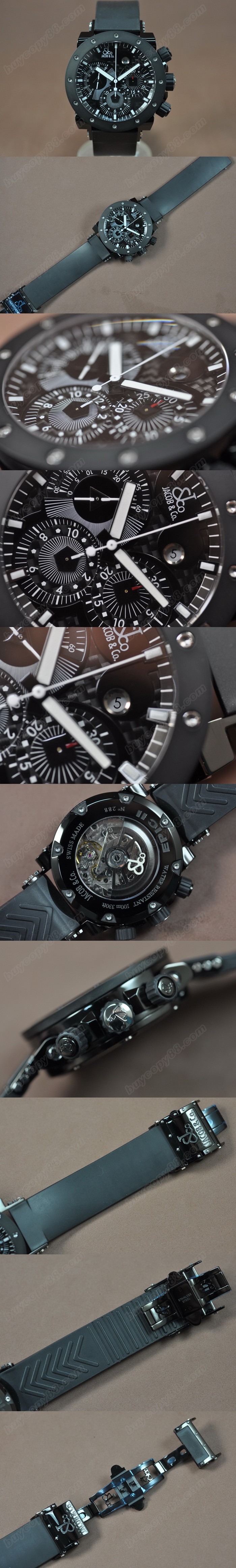 Jacob & CoJacob & Co Epic II E1R PVD/RU A-7750 自動機芯搭載0