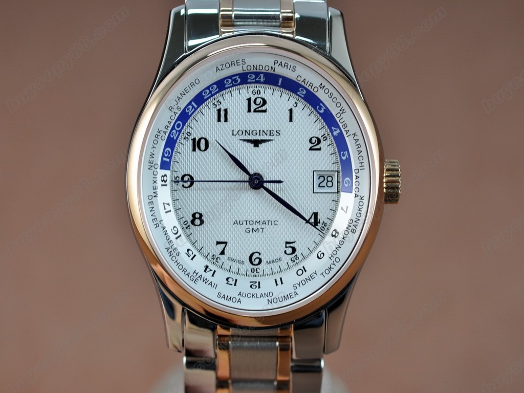 浪琴錶【男性用】 Masters Collection TT White Swiss Eta 2824-2自動機芯搭載　3