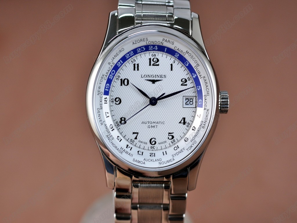 浪琴錶【男性用】 Masters Collection SS White Swiss Eta 2824-2自動機芯搭載4