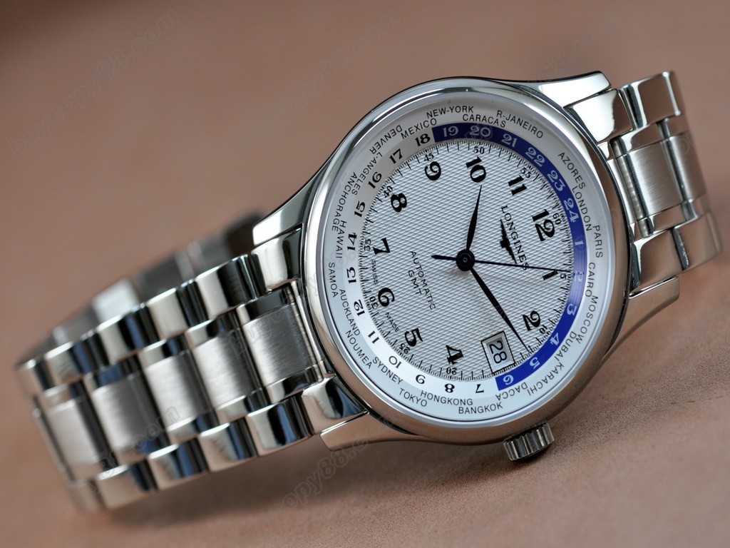 浪琴錶【男性用】 Masters Collection SS White Swiss Eta 2824-2自動機芯搭載5