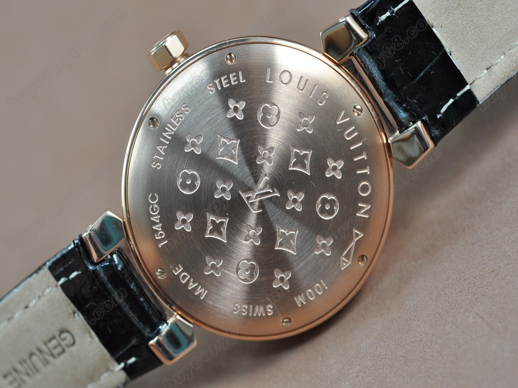 路易威登【男性用】Tambour RG White Japan 石英機芯搭載　3