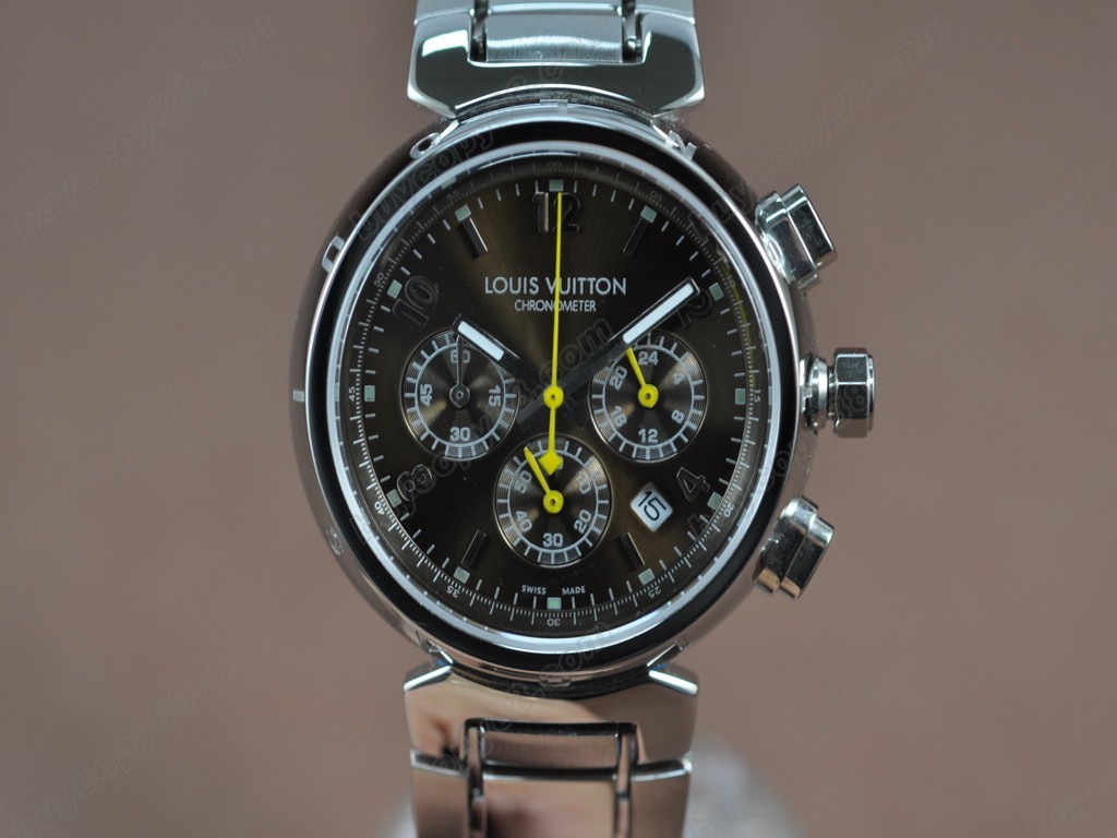 路易威登【男性用】 Tambour SS Brown Japan OS20 石英機芯搭載9