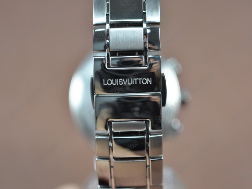 路易威登【男性用】 Tambour SS Brown Japan OS20 石英機芯搭載6