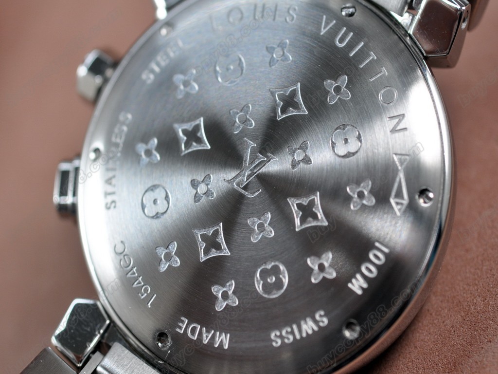 路易威登【男性用】 Tambour SS Brown Japan OS20 石英機芯搭載3