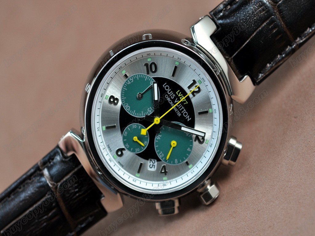 路易威登【男性用】 Tambour SS/LE/White Japan OS20 石英機芯搭載7