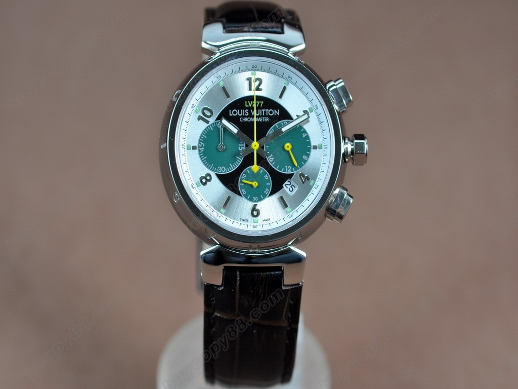路易威登【男性用】 Tambour SS/LE/White Japan OS20 石英機芯搭載2