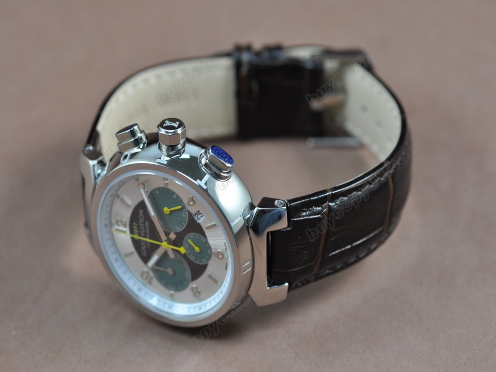 路易威登【男性用】 Tambour SS/LE/White Japan OS20 石英機芯搭載0