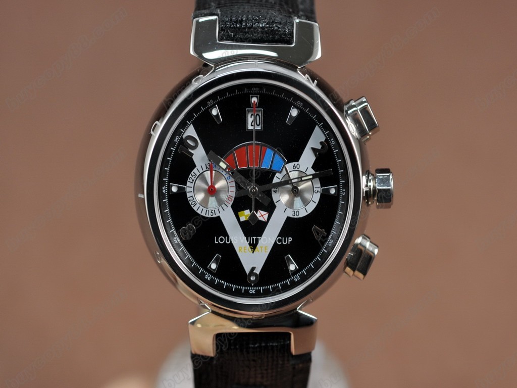 路易威登【男性用】Tambour SS/LE/Black Japan OS20 石英機芯搭載6