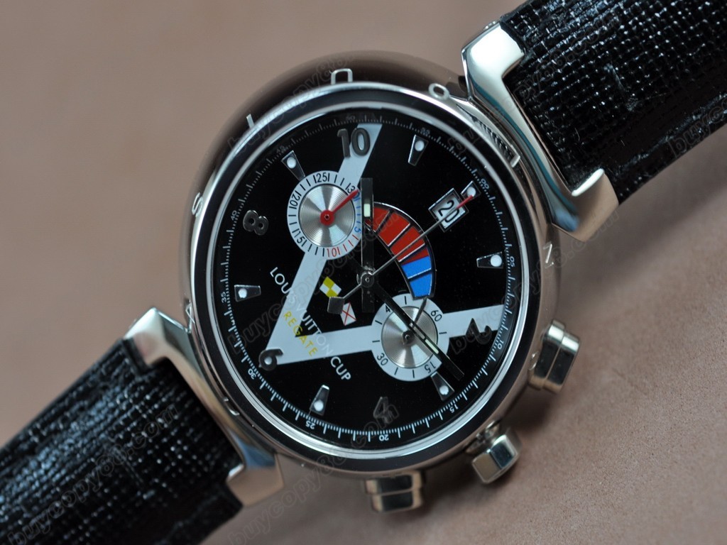路易威登【男性用】Tambour SS/LE/Black Japan OS20 石英機芯搭載4