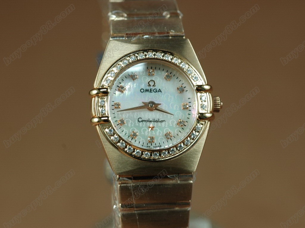 歐米茄 【女性用】18K Wrapped TT Constellation Ladies Insignia Wht DiamSwiss石英機芯搭載　4