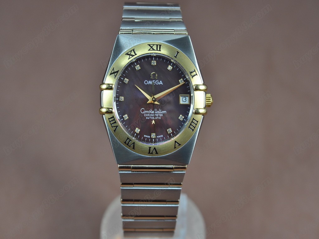 歐米茄 【男性用】 Constellation 18K Wrapped TT Men Roman Bezel Swiss Eta 2836 自動機芯搭載5