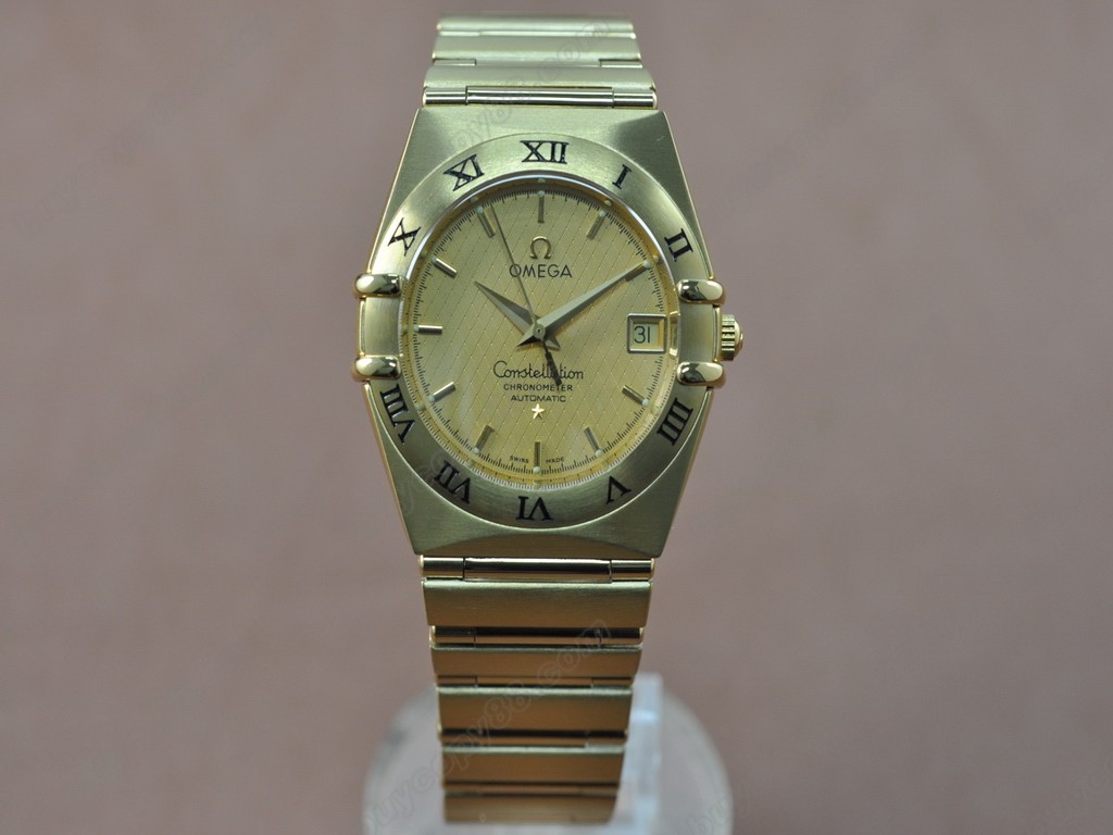 歐米茄 【男性用】 Constellation 18K Wrapped TT Men Roman Bezel Swiss Eta 2836 自動機芯搭載0