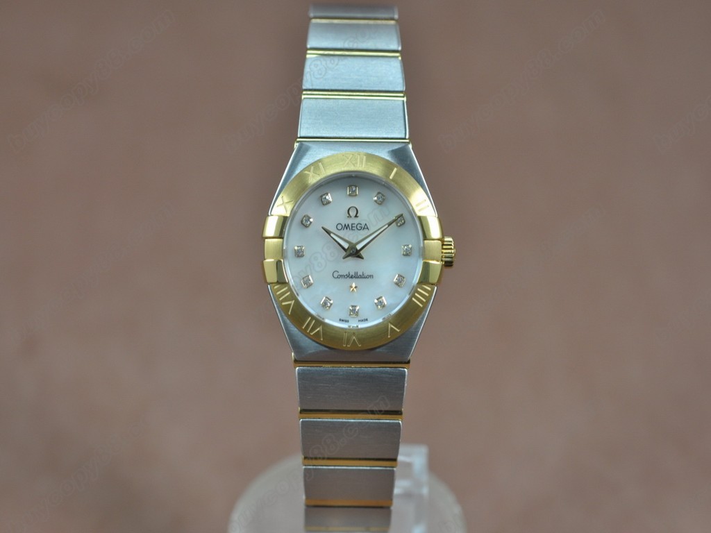 歐米茄 【女性用】 Constellation 28mm TT Pearl white dial Swiss ronda 石英機芯搭載0