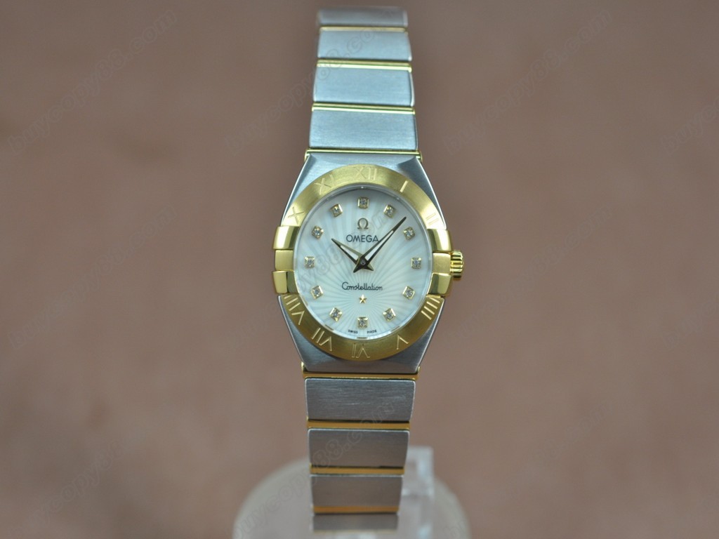 歐米茄 【女性用】Constellation 28mm TT Pearl white dial Swiss ronda 石英機芯搭載0