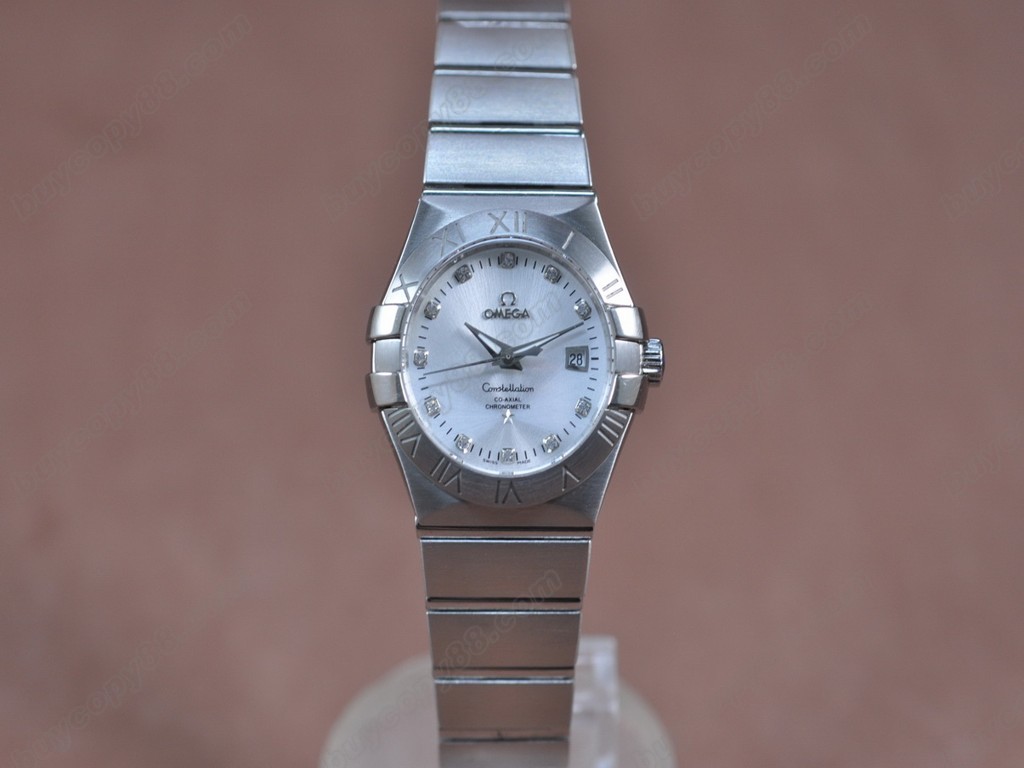 歐米茄 【女性用】Constellation 28mm SS Silver dial Swiss eta 2671-2 自動機芯搭載　4