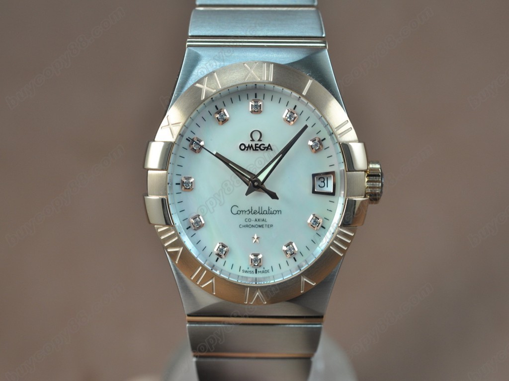 歐米茄 【男性用】Constellation 39mm 18K Wrapped TT Silver dial Swiss SW200-1 自動機芯搭載　5