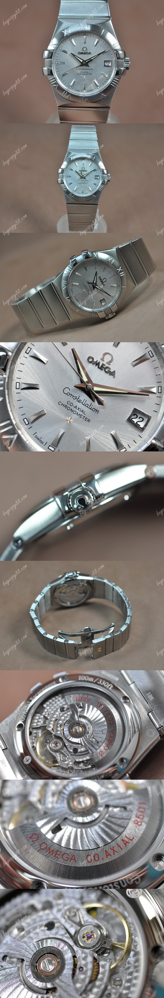  歐米茄Omega Constellation 36mm 18K Wrapped TT White Dial A-2824-2自動機芯搭載0