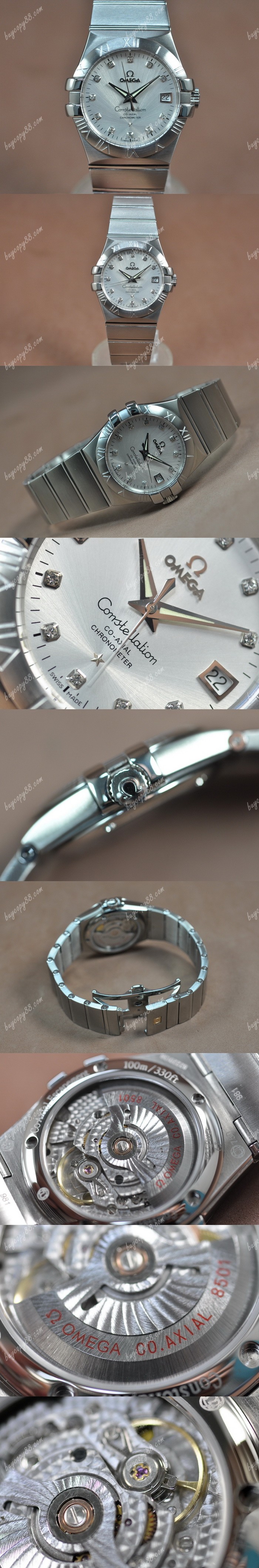 歐米茄Omega Constellation 36mm Wrapped TT White Dial A-2824-2自動機芯搭載0