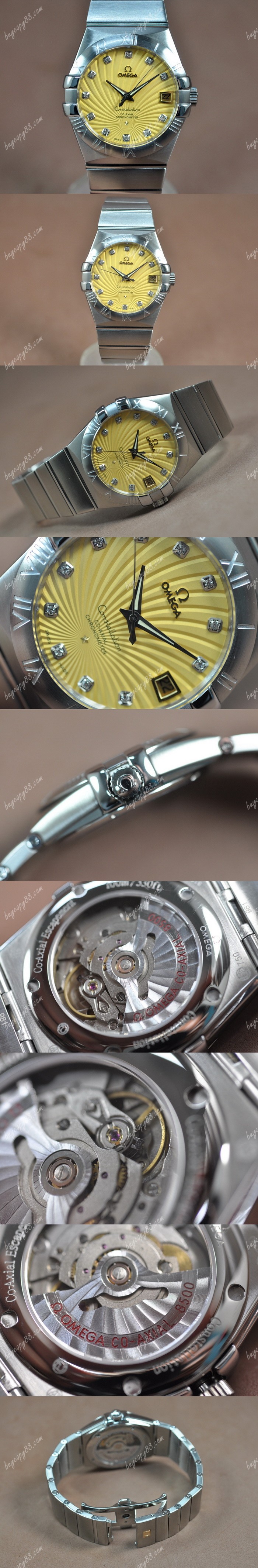 歐米茄Omega Constellation 39mm SS/SS Gold Dial A-2824-2自動機芯搭載0