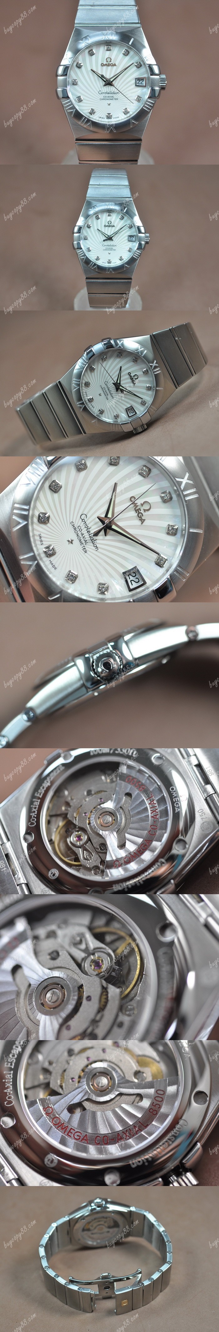 歐米茄Omega Constellation 39mm SS/SS Pearl White Dial A-2824-2自動機芯搭載0