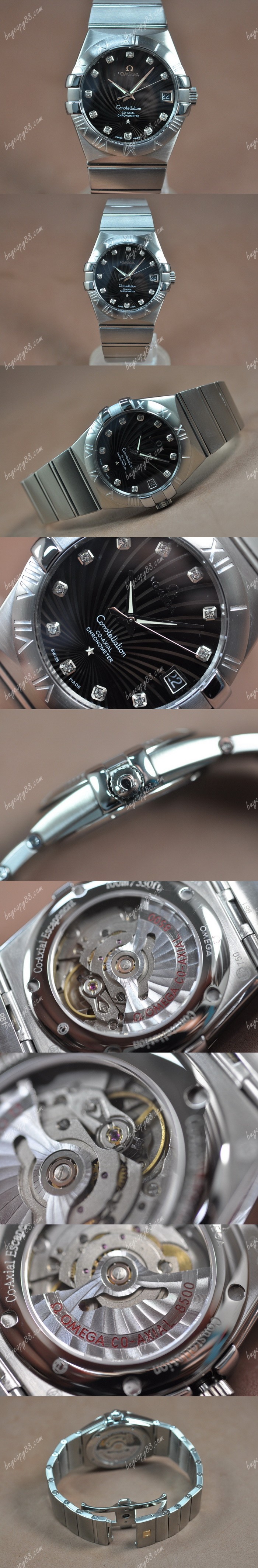  歐米茄Omega Constellation 39mm SS/SS Black Dial A-2824-2自動機芯搭載0