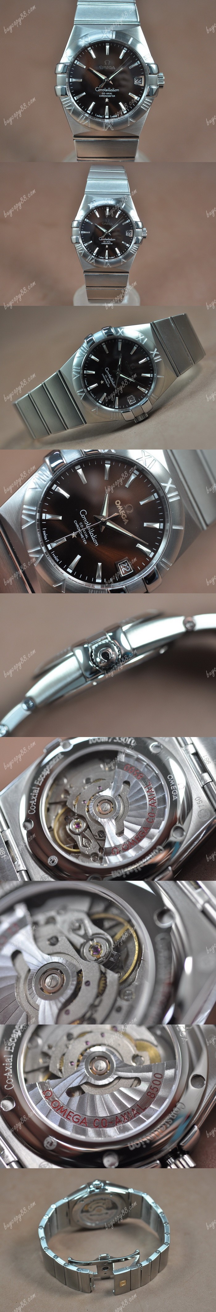  歐米茄Omega Constellation 39mm SS/SS Brown Dial A-2824-2自動機芯搭載0