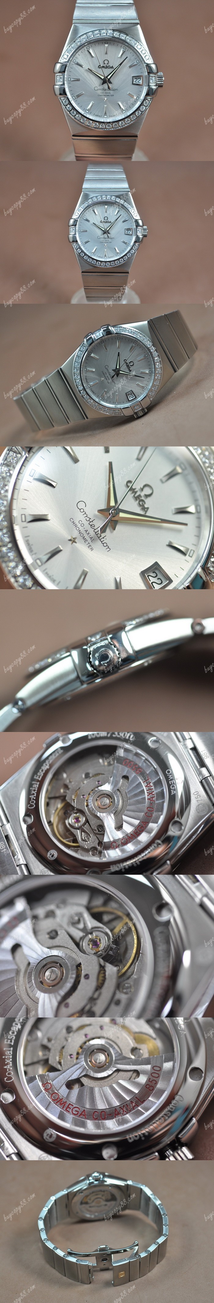 歐米茄Omega Constellation 39mm SS/SS/Diam Silver White Dial A-2824-2自動機芯搭載0