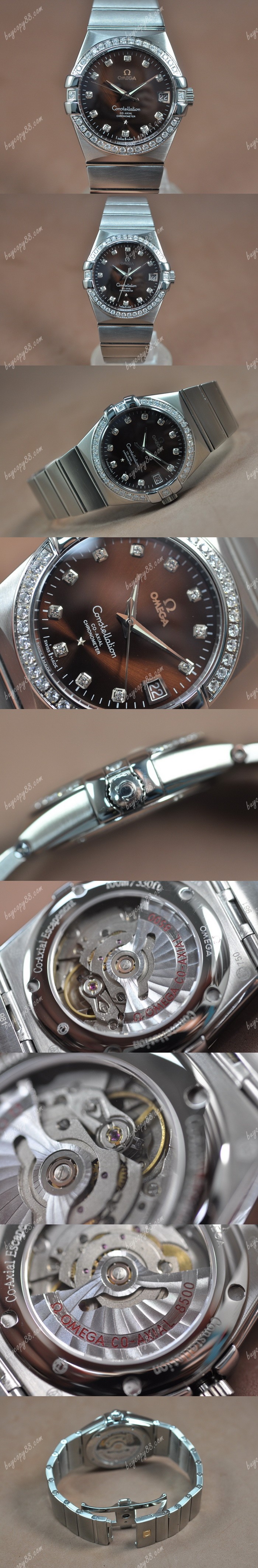  歐米茄Omega Constellation 39mm SS/SS/Diam Brown Dial A-2824-2自動機芯搭載0