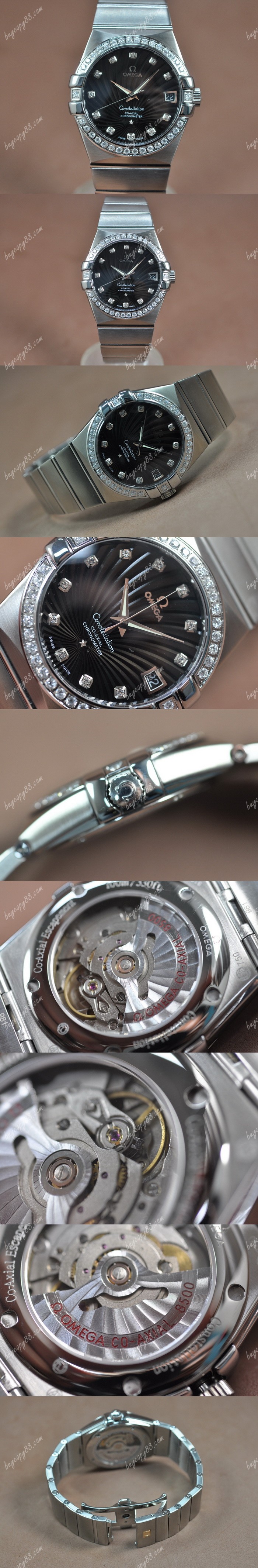  歐米茄Omega Constellation 39mm SS/SS/Diam Black Dial A-2824-2自動機芯搭載0