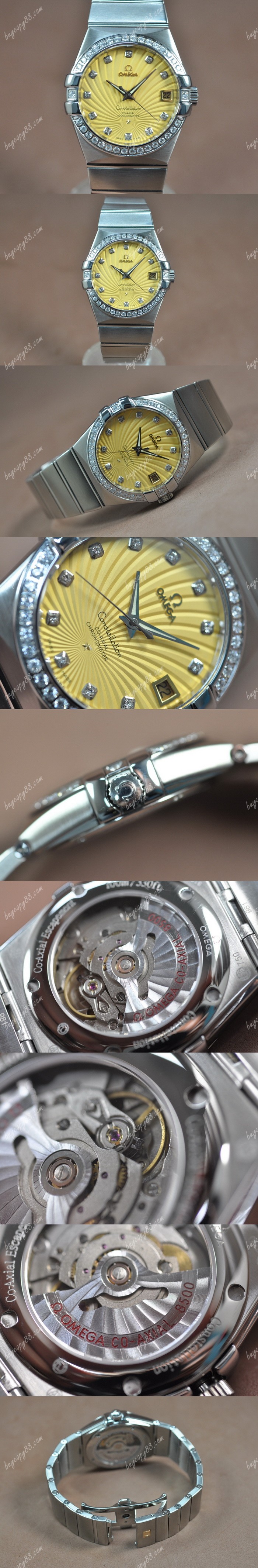  歐米茄Omega Constellation 39mm SS/SS/Diam Gold Dial A-2824-2自動機芯搭載0