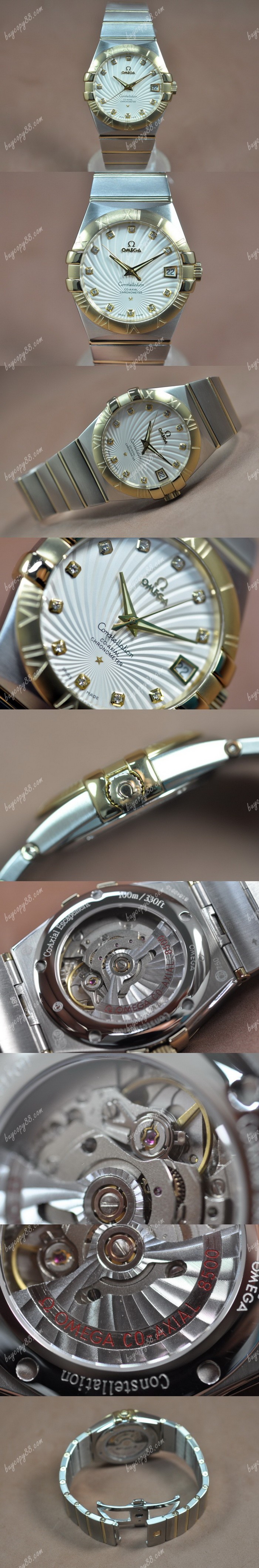  歐米茄Omega Constellation 39mm 18K Wrapped TT White Dial A-2824-2自動機芯搭載0