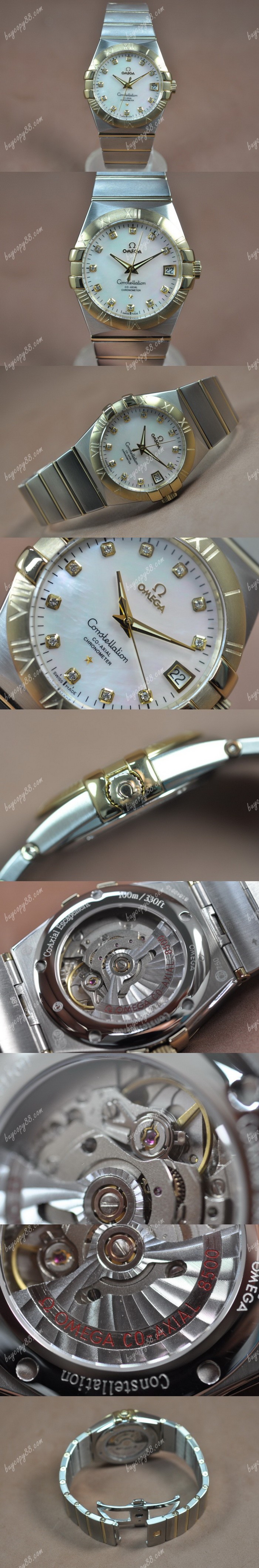  歐米茄Omega Constellation 39mm 18K Wrapped TT Pearl White Dial A-2824-2自動機芯搭載0