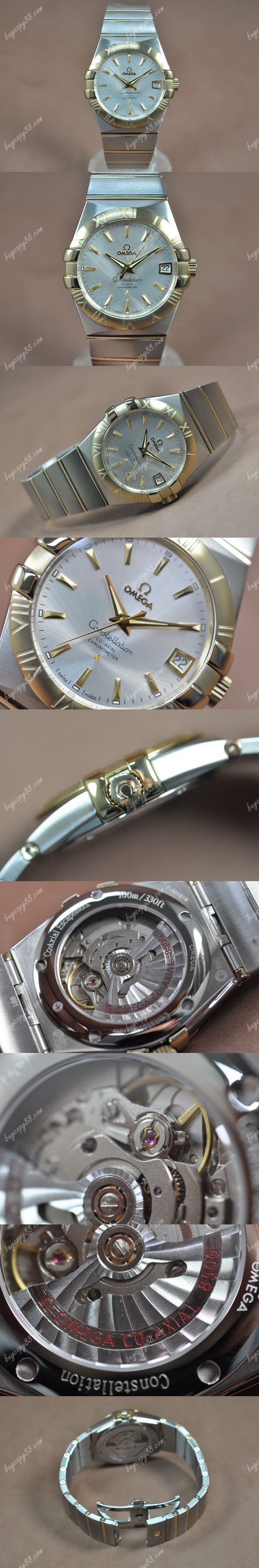 歐米茄Omega Constellation 39mm 18K Wrapped TT White Silver Dial A-2824-2自動機芯搭載0