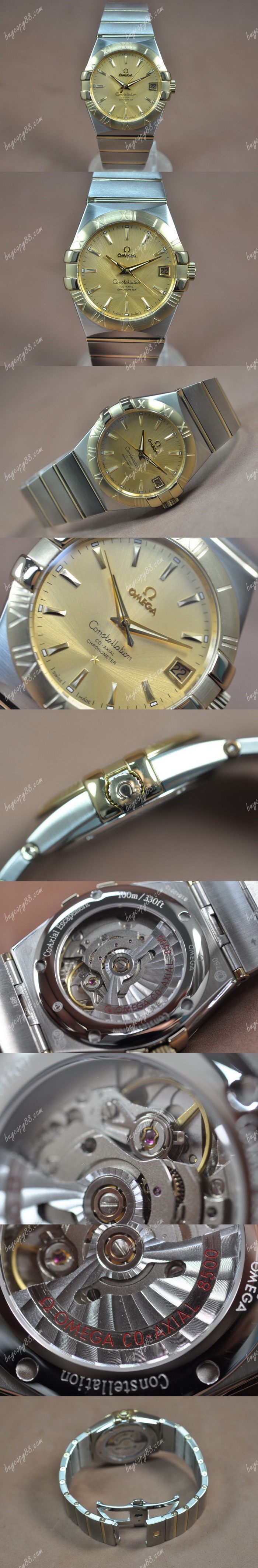 歐米茄Omega Constellation 39mm 18K Wrapped TT Gold Dial A-2824-2自動機芯搭載0