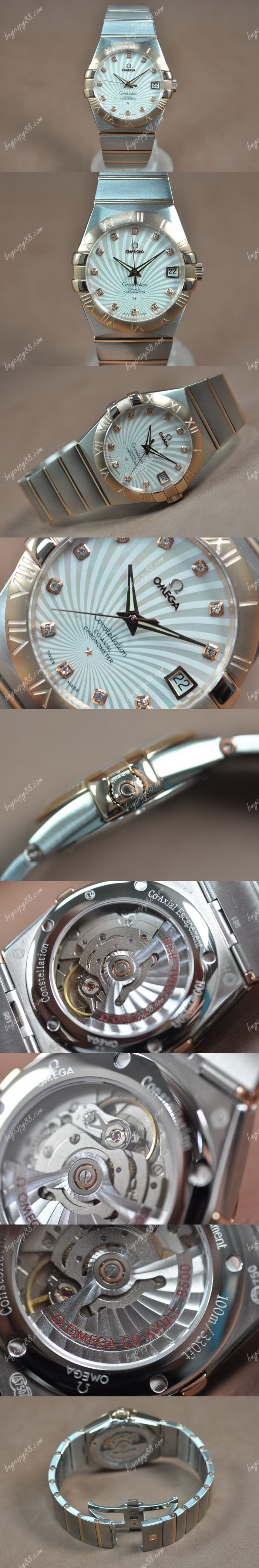 歐米茄Omega Constellation 39mm 18K Wrapped TT Pearl White Dial A-2824-2自動機芯搭載0