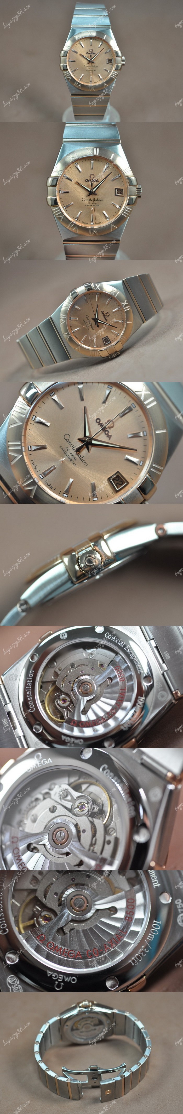 歐米茄Omega Constellation 39mm 18K Wrapped TT Gold Dial A-2824-2自動機芯搭載0