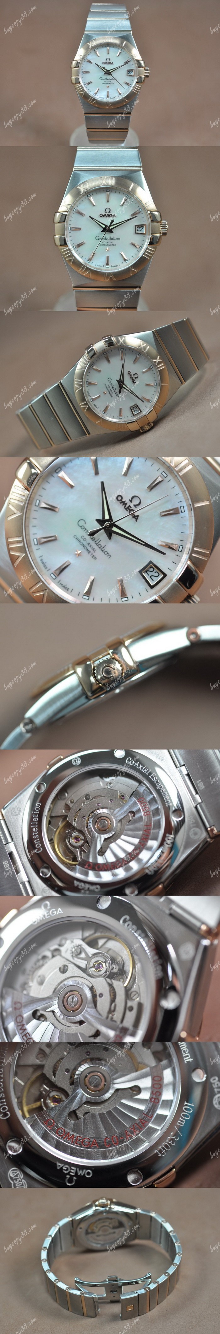  歐米茄Omega Constellation 39mm 18K Wrapped TT Pearl White Dial A-2824-2自動機芯搭載0