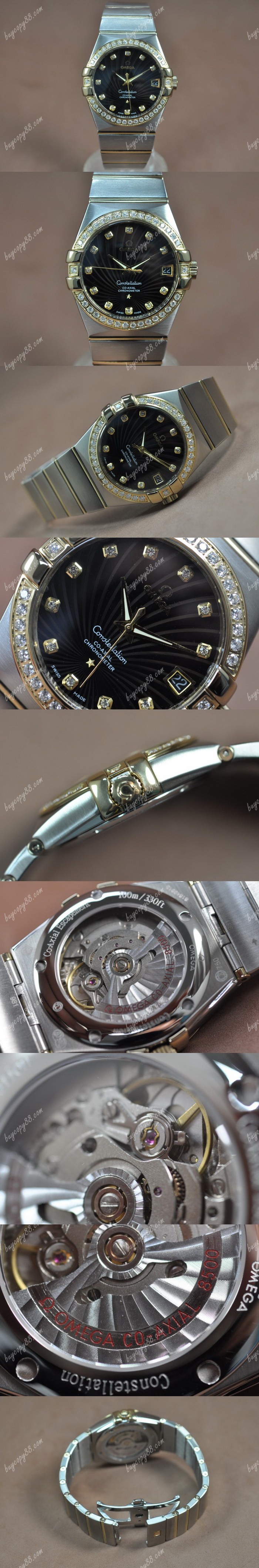 歐米茄Omega Constellation 39mm 18K Wrapped TT Black Dial A-2824-2自動機芯搭載0
