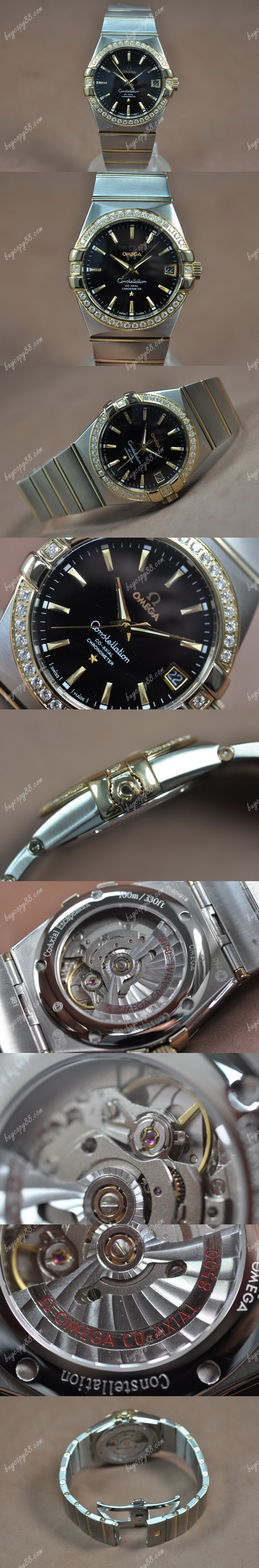 歐米茄Omega Constellation 39mm 18K Wrapped TT Black Dial A-2824-2自動機芯搭載0