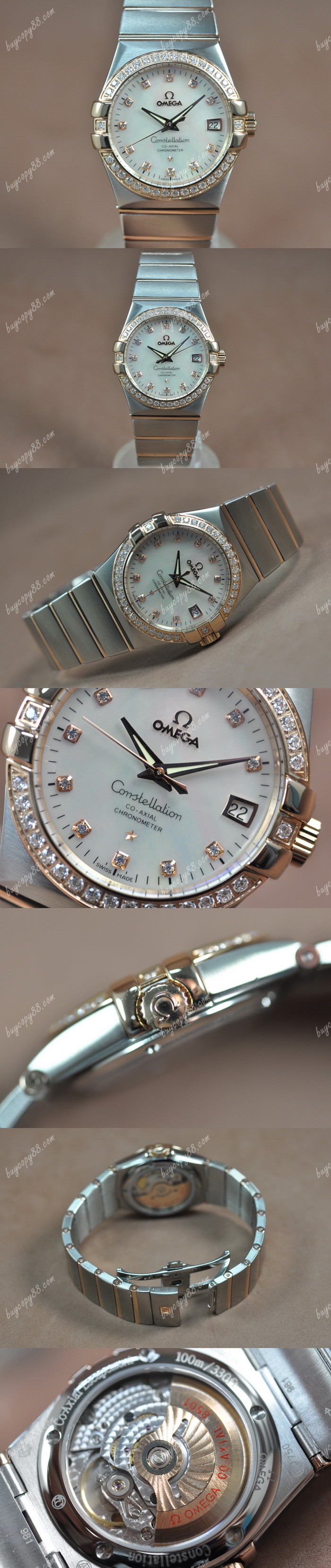 歐米茄Omega Constellation 36mm 18K Wrapped TT White Dial A-2824-2自動機芯搭載0