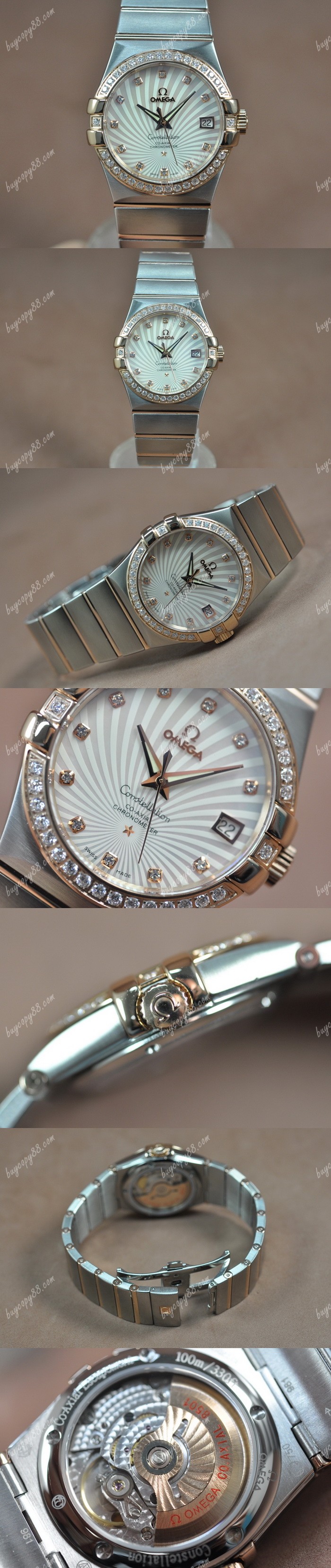 歐米茄Omega Constellation 36mm 18K Wrapped TT White Dial A-2824-2自動機芯搭載0