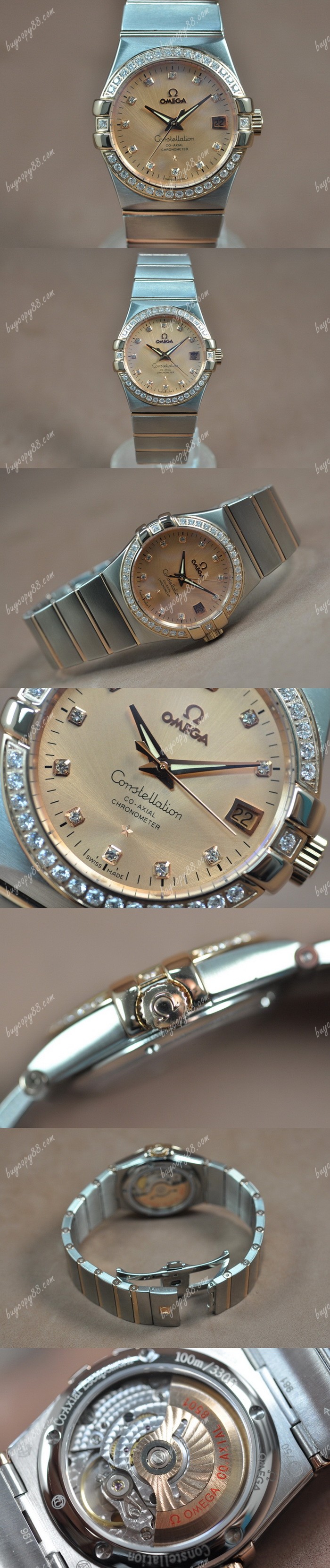 歐米茄Omega Constellation 36mm 18K Wrapped TT White Dial A-2824-2自動機芯搭載0