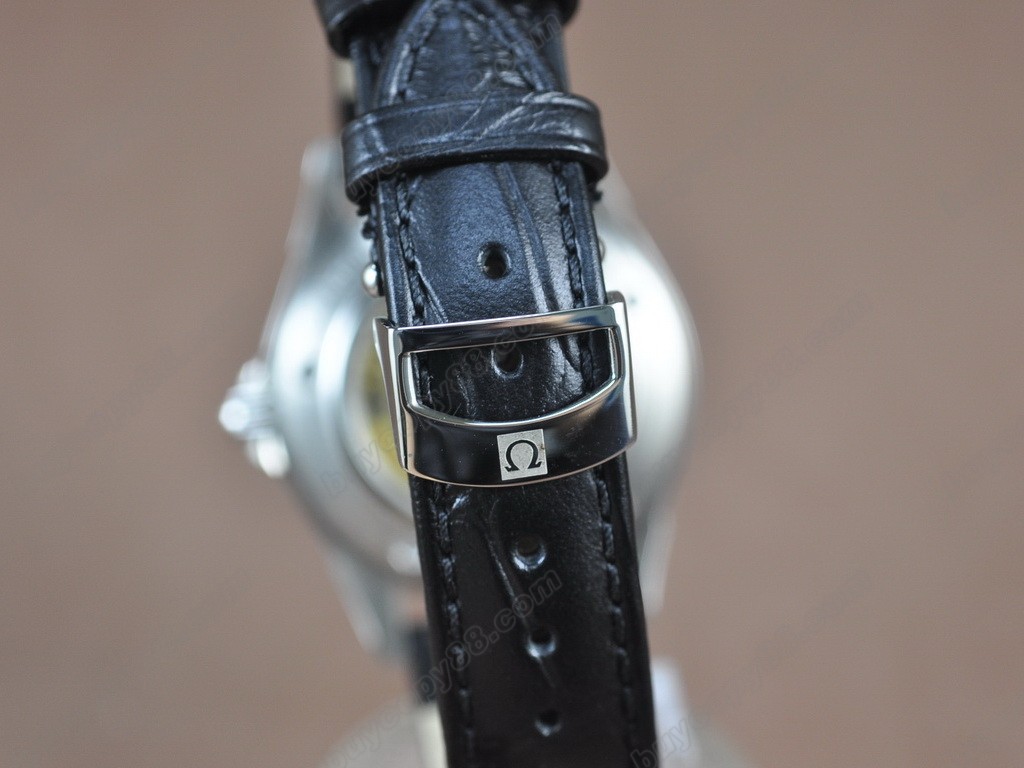 歐米茄 【男性用】SS Black Dial Leather Strap Swiss Eta 2824-2自動機芯搭載1