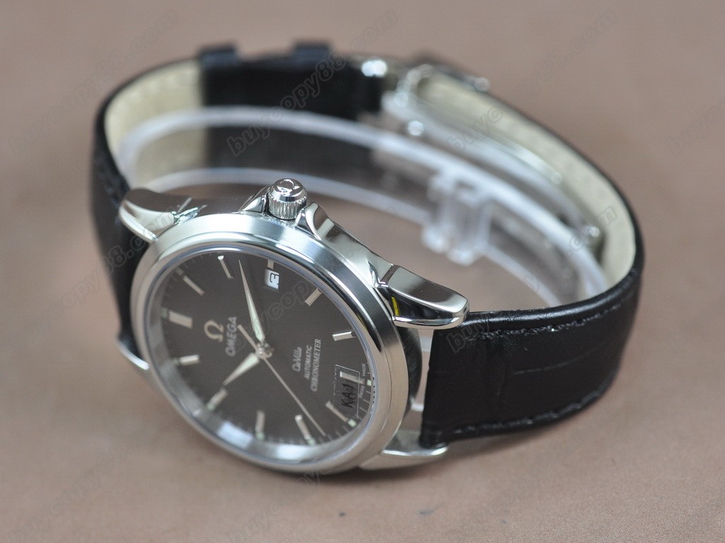 歐米茄 【男性用】SS Black Dial Leather Strap Swiss Eta 2824-2自動機芯搭載0