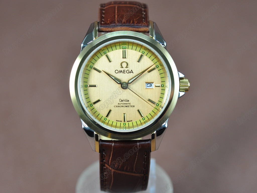 歐米茄 【男性用】 Deville Leather Strap Asia 21J 自動機芯搭載 6