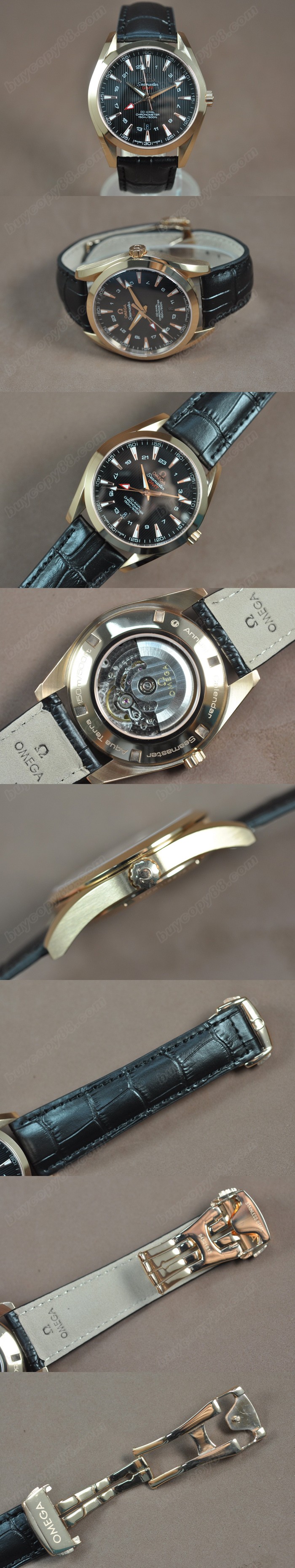 歐米茄Omega Seamaster GMT 玫瑰金/LE A-2836-2 自動機芯搭載0